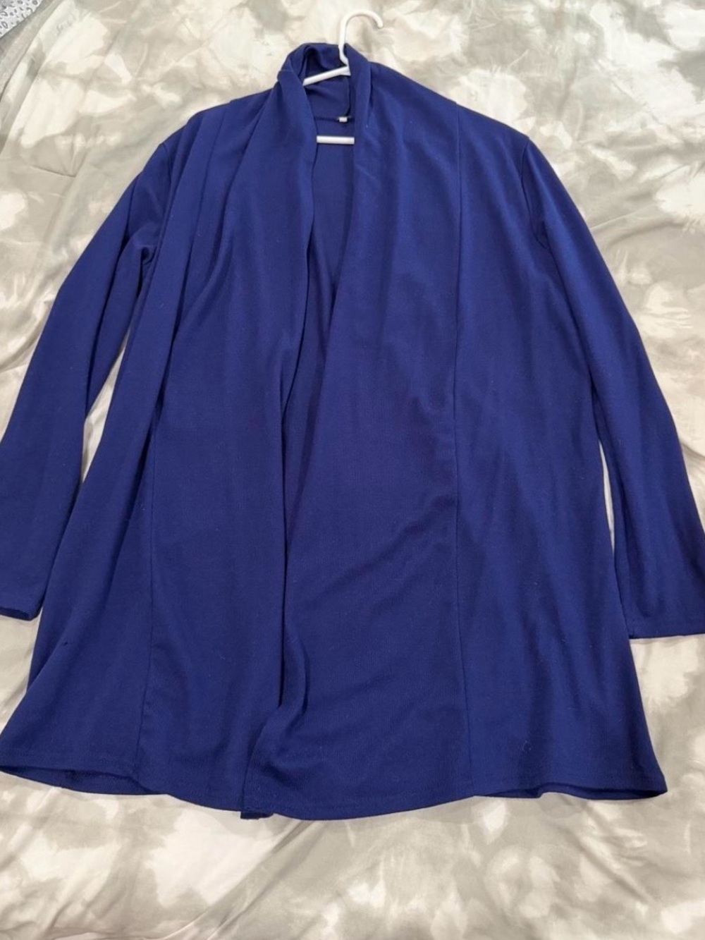 Women's Open-Front Long Sleeve Cardigan Sweater - Royal Blue